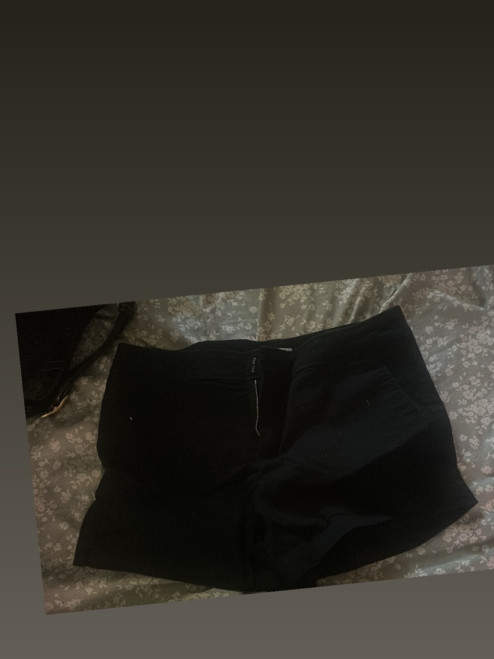 American Eagle Outfitters Black High-Waist Zip Front Shorts